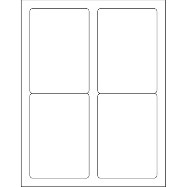 Officespace 3.5 x 5 in. White Rectangle Laser Labels, 400PK OF2208125 - main